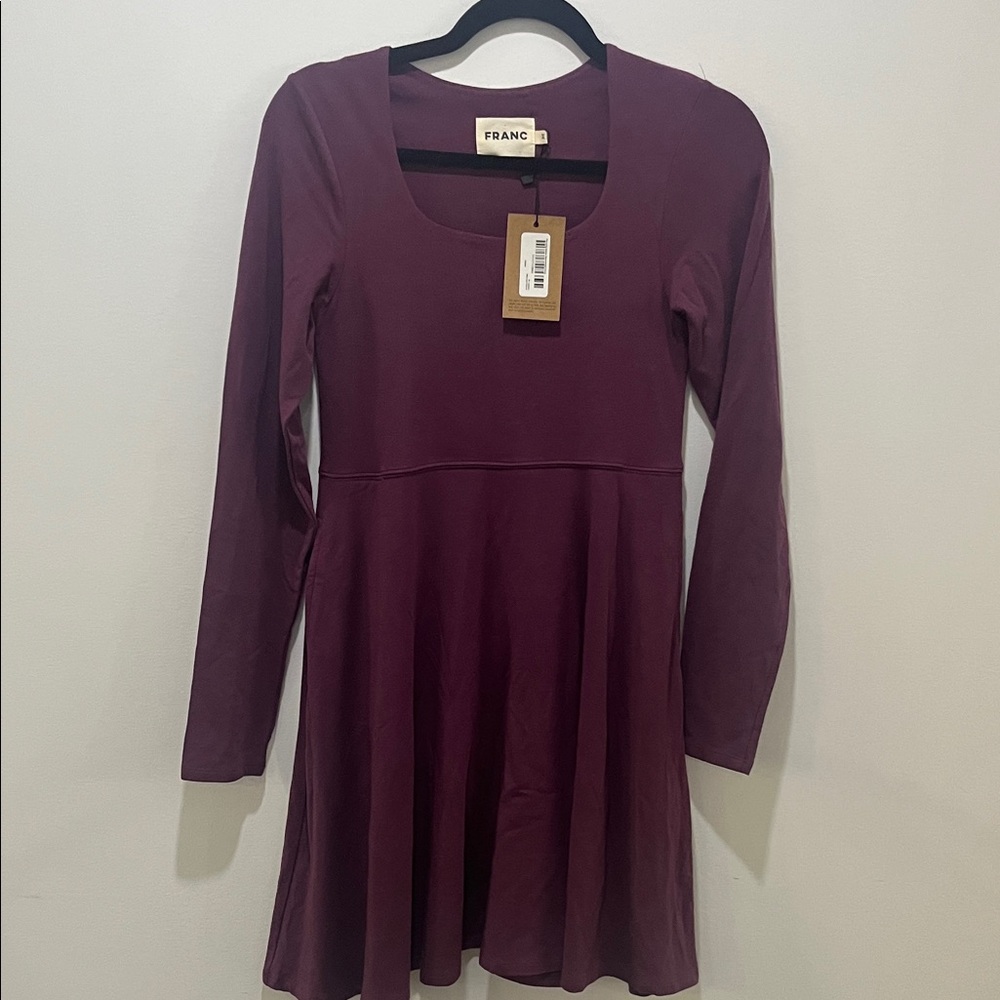 Long sleeve square neck dress